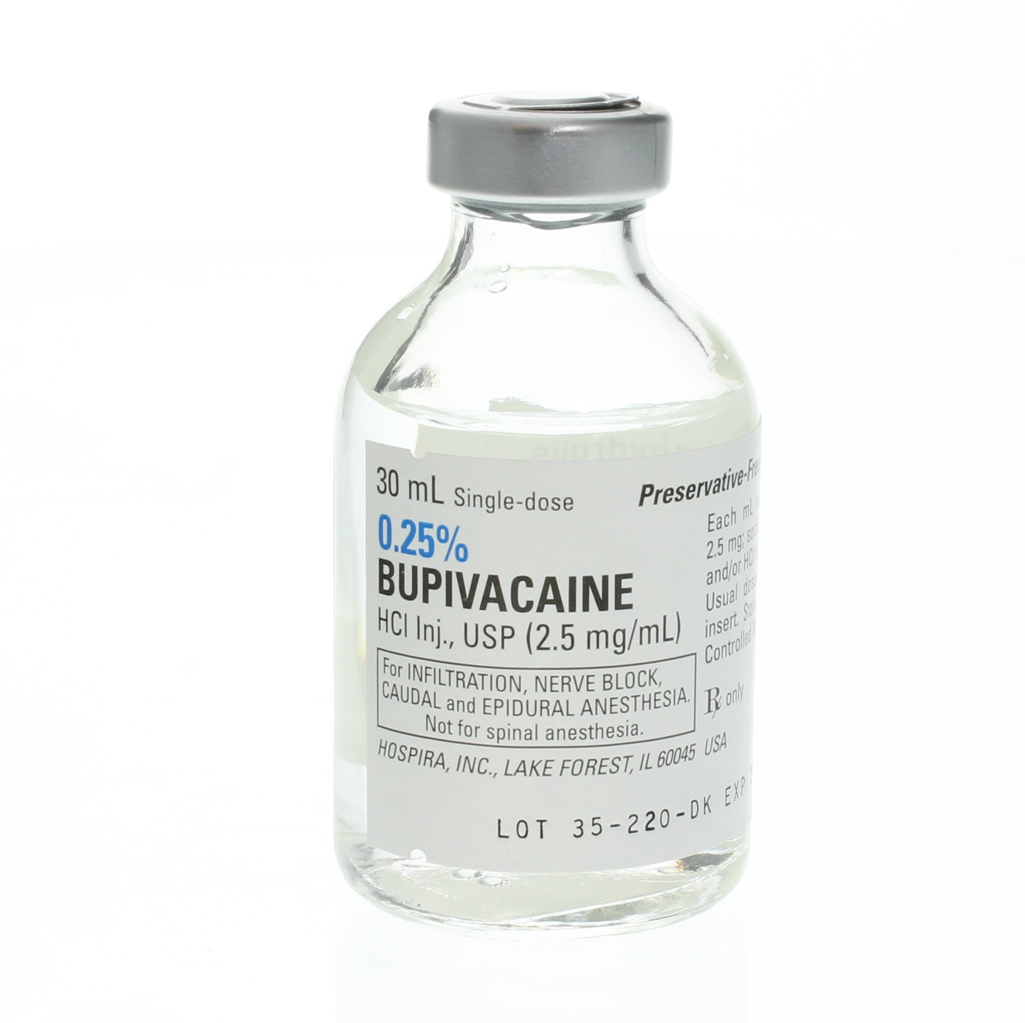 Bupivacaine 0.25% 30ml SDV - PF